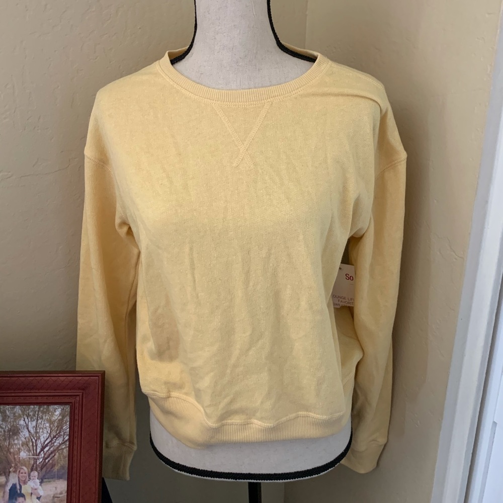 SO Yellow Crew Neck Sweater M NWT